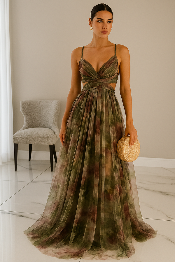 Ethereal Elegance Tulle Maxi Dress