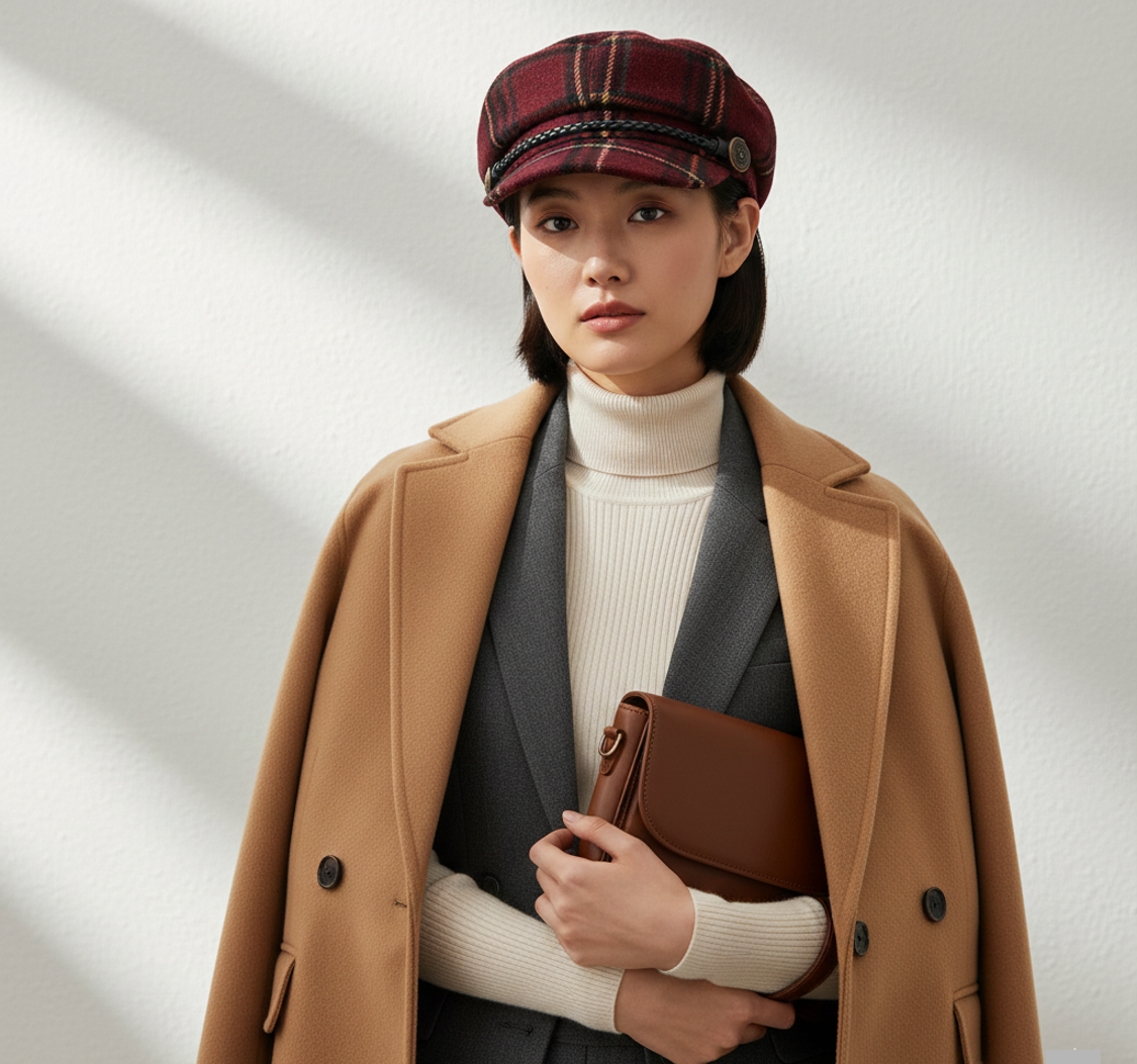 Oxford Crimson Plaid Baker Boy Cap – Heritage Edition