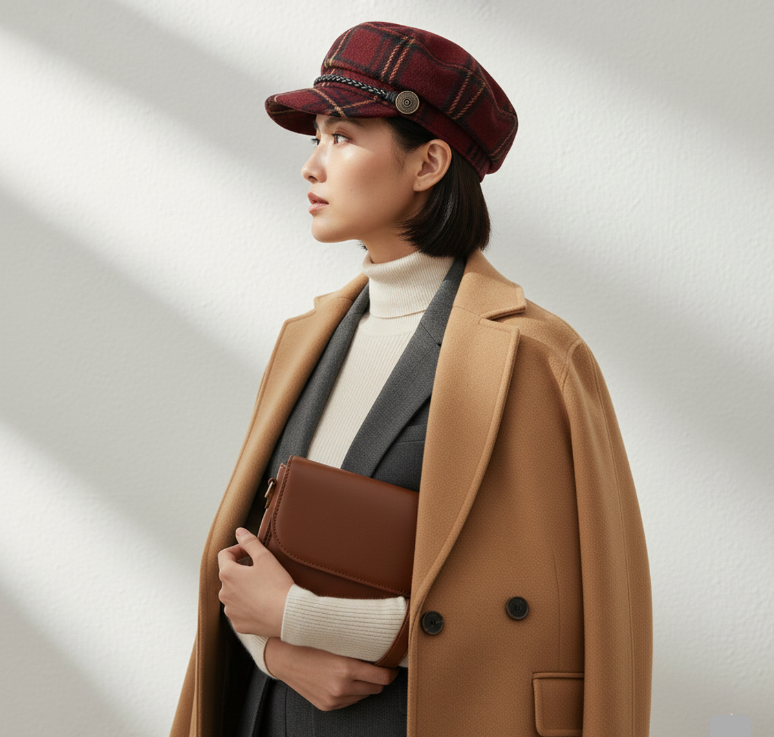 Oxford Crimson Plaid Baker Boy Cap – Heritage Edition