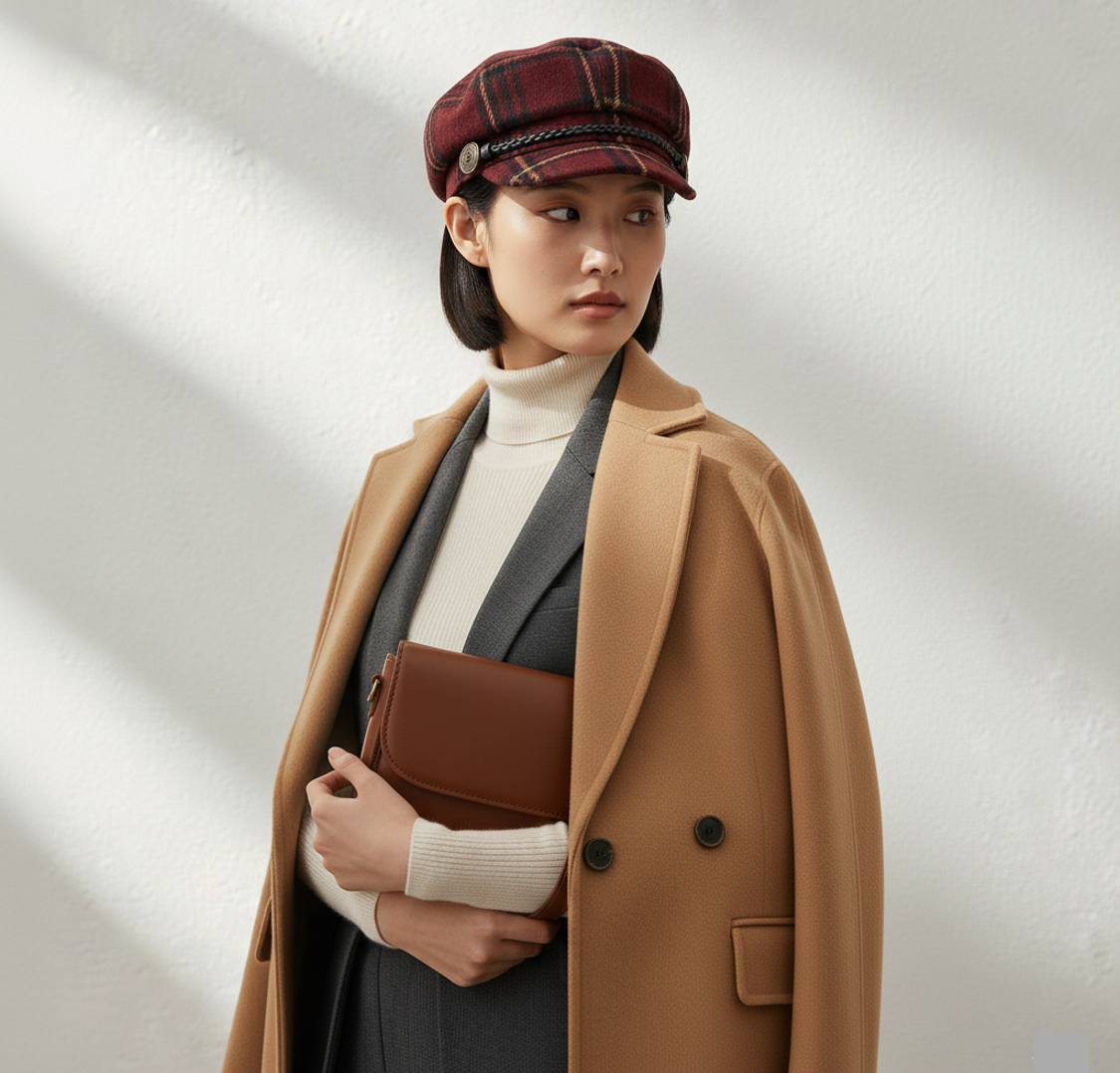 Oxford Crimson Plaid Baker Boy Cap – Heritage Edition